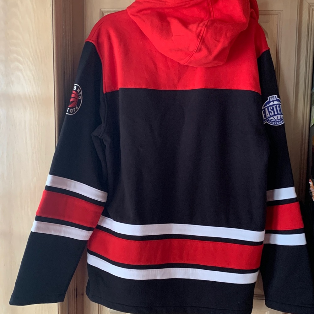 Toronto Raptors Mens Hoodie - Red and Black NWOT size L - Picture 5 of 8